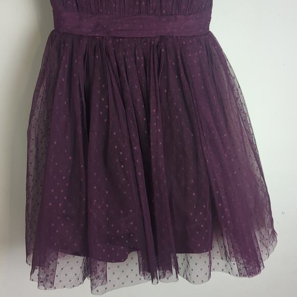 Embellished Mesh Top Full Prom Skater Dress Women's Size 8 - Picture 7 of 9